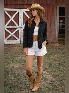 Vintage Ralph Lauren Beaded Silk Blend Jacket | Coastal Cowgirl Western Chic | L